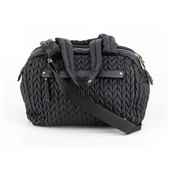 Happ Paige Carryall Quilted Structured Mary Poppins Crossbody Strap Diaper Bag - Picture 7 of 10